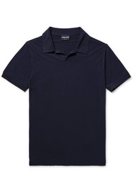 Мужская темно-синяя футболка-поло от Giorgio Armani