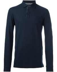 Мужская темно-синяя футболка-поло от Hackett