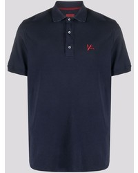 Мужская темно-синяя футболка-поло от Isaia