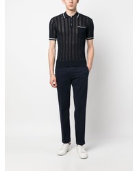 Мужская темно-синяя футболка-поло от Eleventy