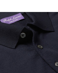 Мужская темно-синяя футболка-поло от Ralph Lauren Purple Label