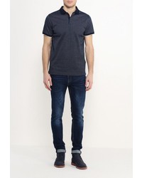 Мужская темно-синяя футболка-поло от LAGERFELD