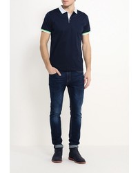 Мужская темно-синяя футболка-поло от LAGERFELD