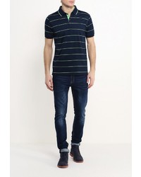 Мужская темно-синяя футболка-поло от LAGERFELD