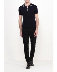Мужская темно-синяя футболка-поло от LAGERFELD