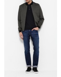 Мужская темно-синяя футболка-поло от LAGERFELD