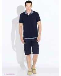 Мужская темно-синяя футболка-поло от LERROS