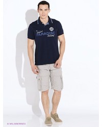 Мужская темно-синяя футболка-поло от LERROS