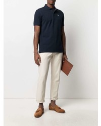 Мужская темно-синяя футболка-поло от Barbour