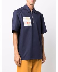 Мужская темно-синяя футболка-поло от Heron Preston