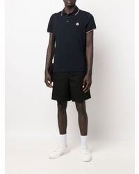 Мужская темно-синяя футболка-поло от Moncler