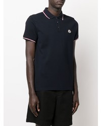 Мужская темно-синяя футболка-поло от Moncler