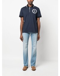 Мужская темно-синяя футболка-поло от Billionaire