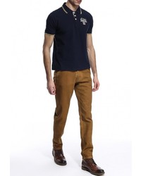 Мужская темно-синяя футболка-поло от Lonsdale