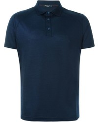 Мужская темно-синяя футболка-поло от Loro Piana