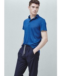 Мужская темно-синяя футболка-поло от Mango Man