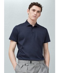 Мужская темно-синяя футболка-поло от Mango Man