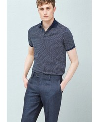 Мужская темно-синяя футболка-поло от Mango Man