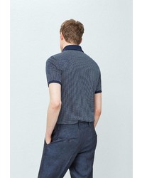 Мужская темно-синяя футболка-поло от Mango Man