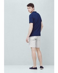 Мужская темно-синяя футболка-поло от Mango Man