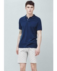 Мужская темно-синяя футболка-поло от Mango Man