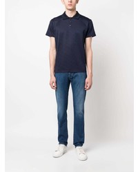 Мужская темно-синяя футболка-поло от Moorer