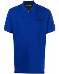 Мужская темно-синяя футболка-поло от Moschino