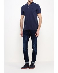 Мужская темно-синяя футболка-поло от Mustang