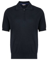 Мужская темно-синяя футболка-поло от N.Peal