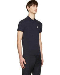 Мужская темно-синяя футболка-поло от Moncler