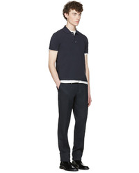 Мужская темно-синяя футболка-поло от Maison Margiela