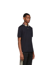 Мужская темно-синяя футболка-поло от Gucci
