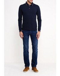 Мужская темно-синяя футболка-поло от Occhibelli