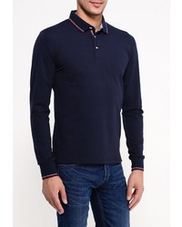 Мужская темно-синяя футболка-поло от Occhibelli