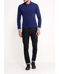 Мужская темно-синяя футболка-поло от Occhibelli