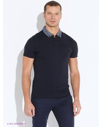 Мужская темно-синяя футболка-поло от Oodji