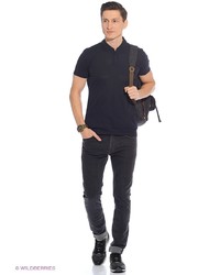 Мужская темно-синяя футболка-поло от Oodji