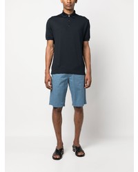 Мужская темно-синяя футболка-поло от Zegna