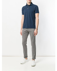 Мужская темно-синяя футболка-поло от Dell'oglio