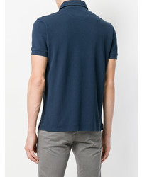 Мужская темно-синяя футболка-поло от Dell'oglio