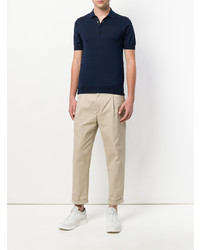 Мужская темно-синяя футболка-поло от Paolo Pecora