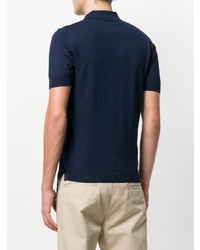 Мужская темно-синяя футболка-поло от Paolo Pecora