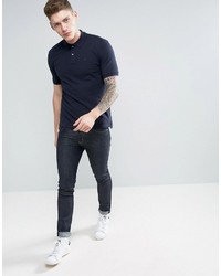 Мужская темно-синяя футболка-поло от Celio