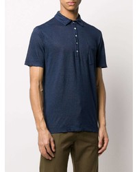 Мужская темно-синяя футболка-поло от Massimo Alba