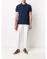 Мужская темно-синяя футболка-поло от Tom Ford