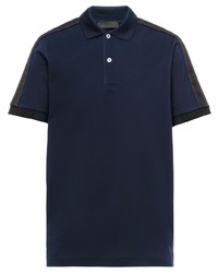 Мужская темно-синяя футболка-поло от Prada