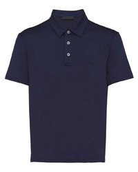 Мужская темно-синяя футболка-поло от Prada