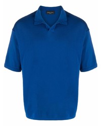 Мужская темно-синяя футболка-поло от Roberto Collina