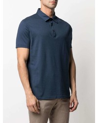 Мужская темно-синяя футболка-поло от Kiton