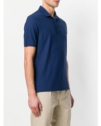 Мужская темно-синяя футболка-поло от Zanone